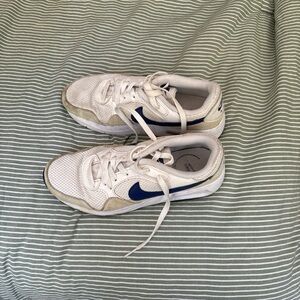 Nike White and Blue Classic Sneakers